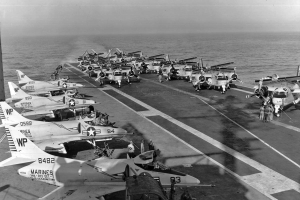 Bulldogs DET T Skyhawks aboard the Yorktown,