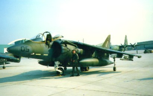 Pilot manning his Harrier